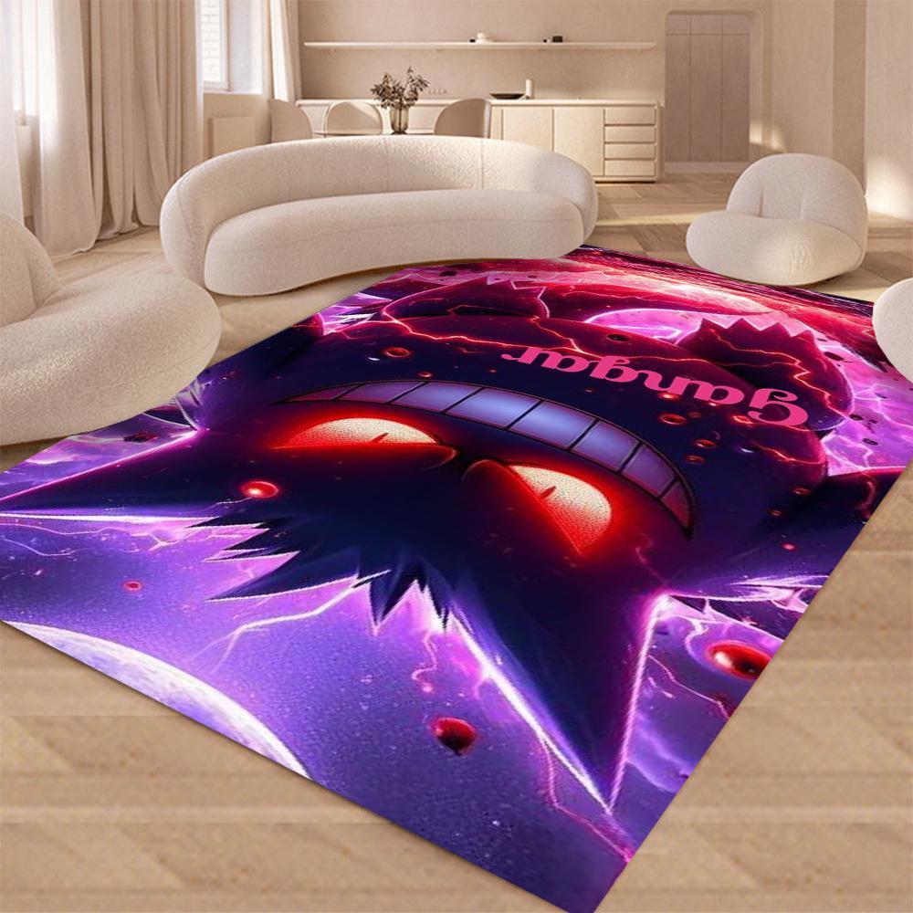 G-engar P-okemon Cartoon Ectoplasma Game Carpet Rug for Bedroom Living Room Home Sofa Decoration,kids Decor Floor Mat 3D Decor