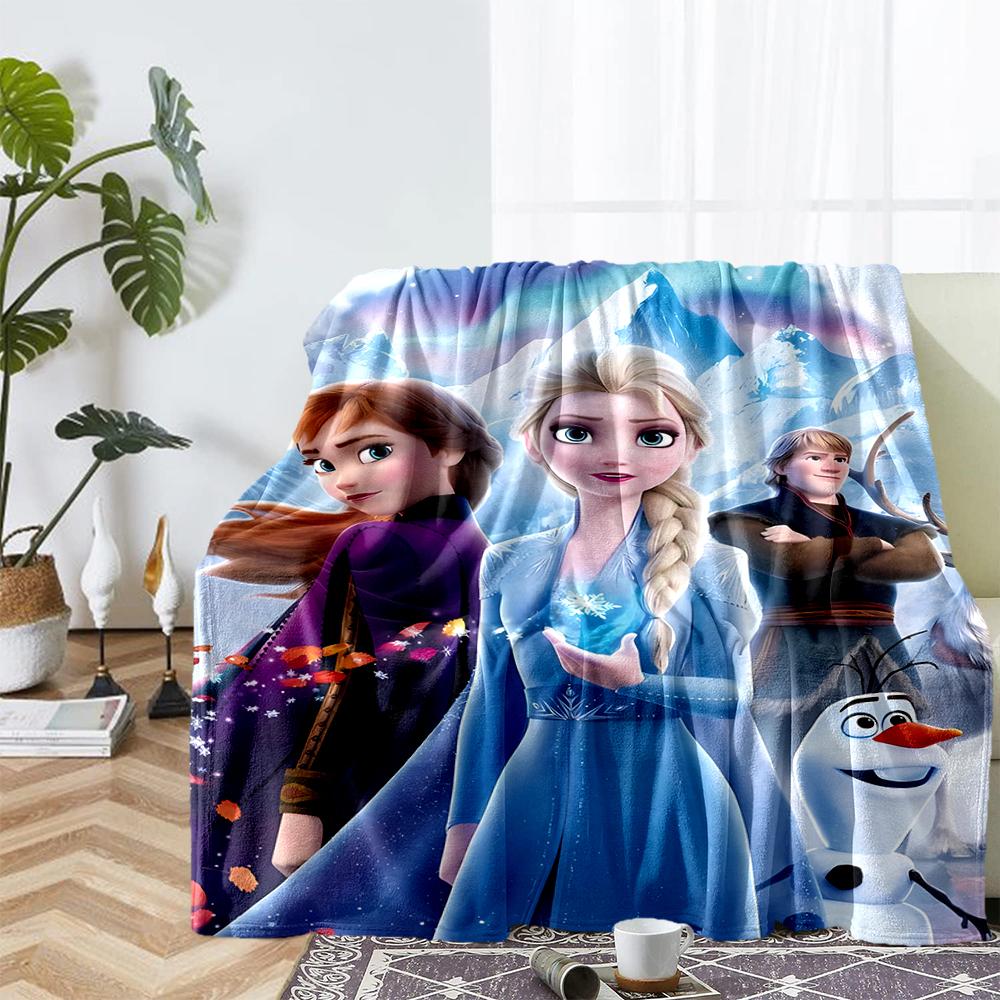Elsa Theme Printed Blanket - Perfect for Couch, Bed, Travel & Outdoor Use | Machine Washable, Cozy & Durable.