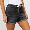 Women's Color Jeans Stretch Slim Fit Distressed Denim Shorts