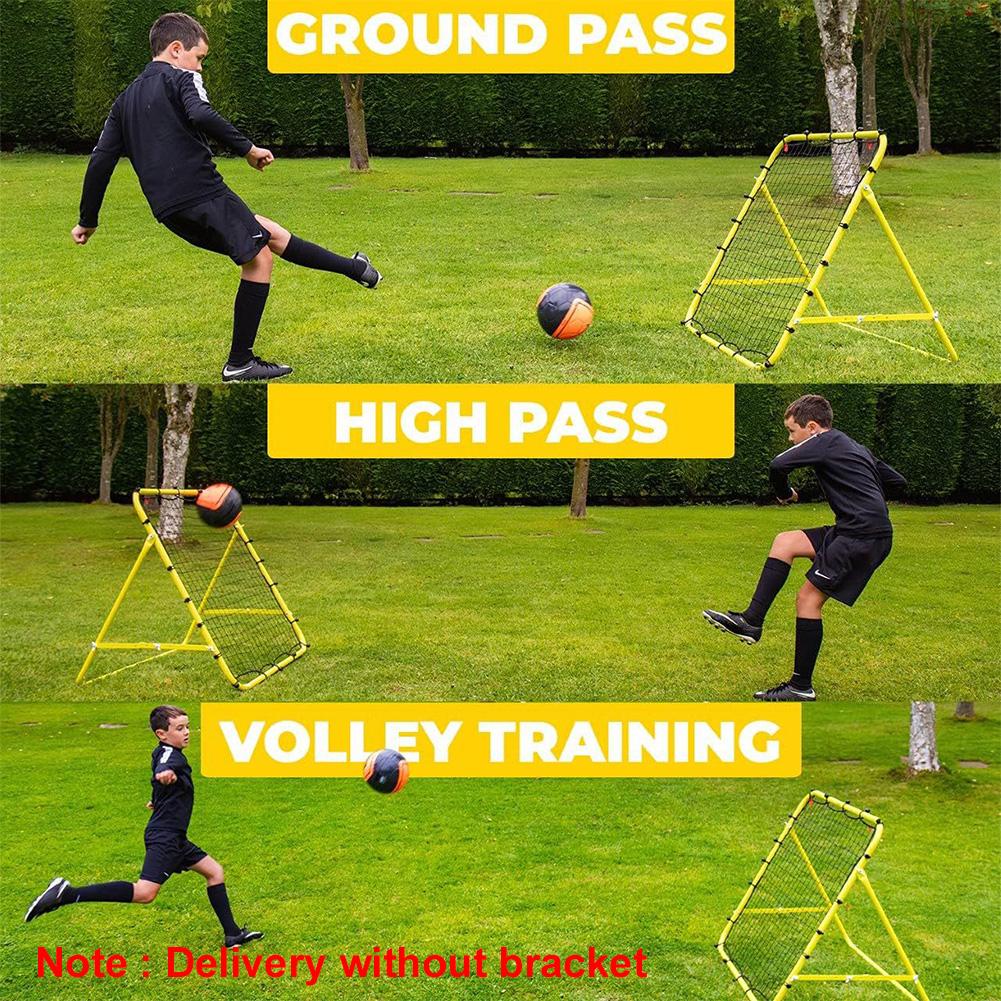 Soccer Bounce Back Net with 20 Elastic Ropes Kickback Football Practice Net Rebound Net Training Aid for Kids Teens