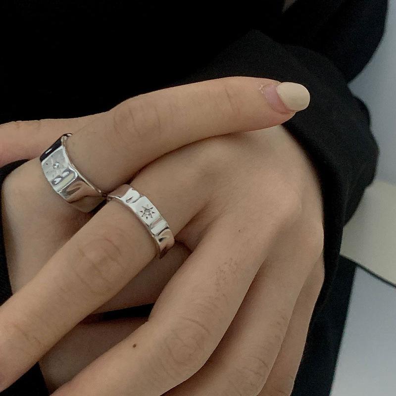 Star Trendy Couples Shaped Zircon Ring For Women Fashionable Unique 2023 Design