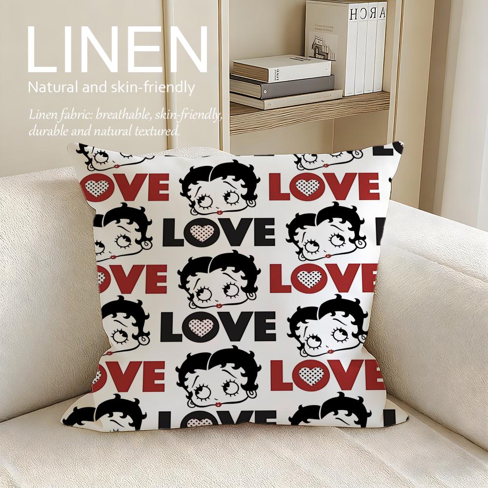 Classic Betty Boop Cushion Cover Pillowcase Set Pcs x x Breathable Washable Sofa Cushion Cover