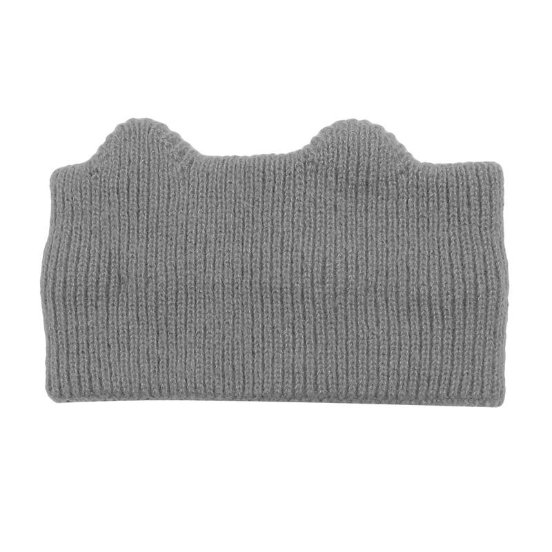 Cute Cat Ears Warm Knitted Headband Female Retro Face Wash Elastic Hair Bands Solid Color Simple Wide-brimmed Head Wrap