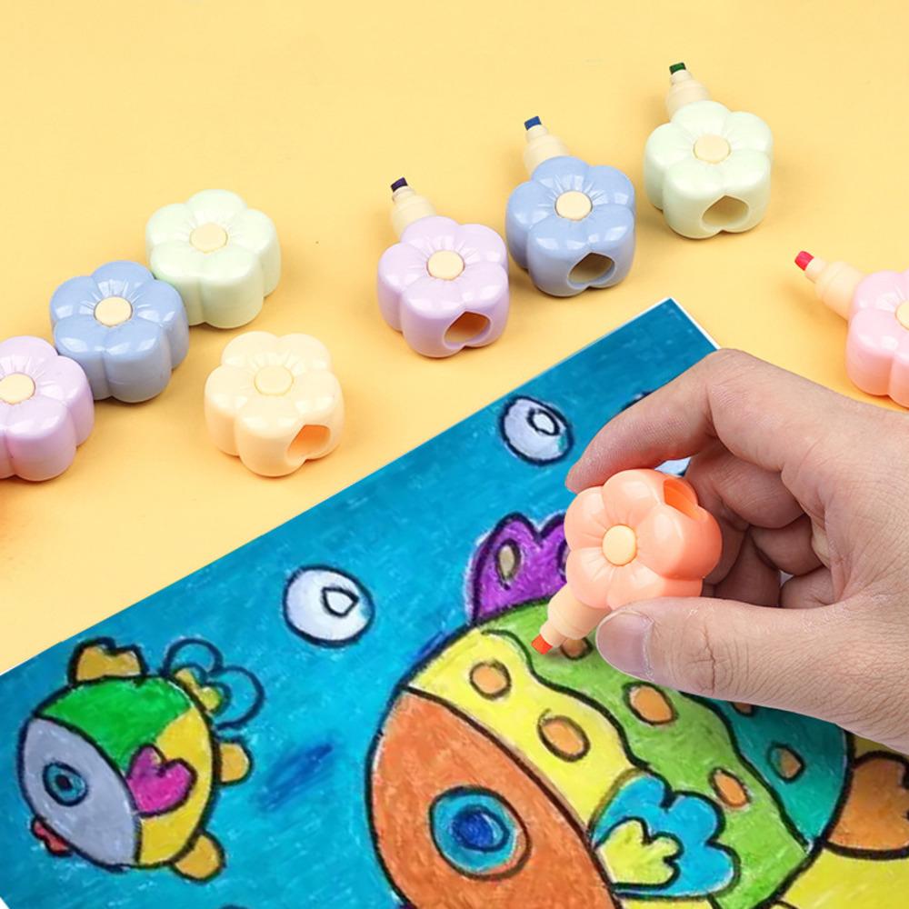 1 Stück 5 Farben süße Kawaii Blume Candy Farbe Textmarker Büro Schulbedarf Geschenk