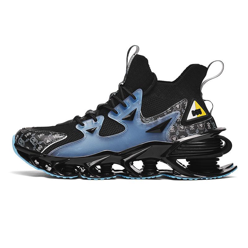 Fashion Blade Men's Shoes Mesh Breathable Sports Casual Running Shoes Men's Shock Absorption Non-slip Inner Heightening Daddy Trend Shoes