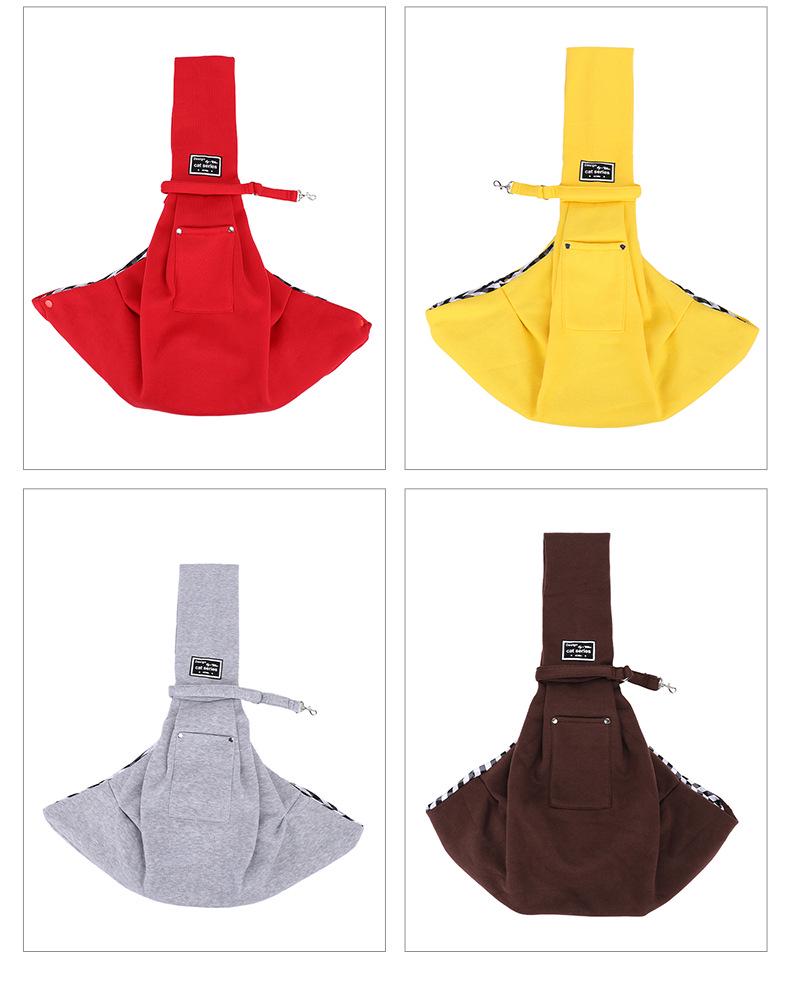 Foldable Portable Solid Color Pet Shoulder Bag for Small Dogs