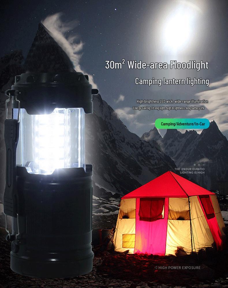 Portable LED Camping Lantern: Handheld, Pull-out Tent Light for Outdoor and Emergency Use