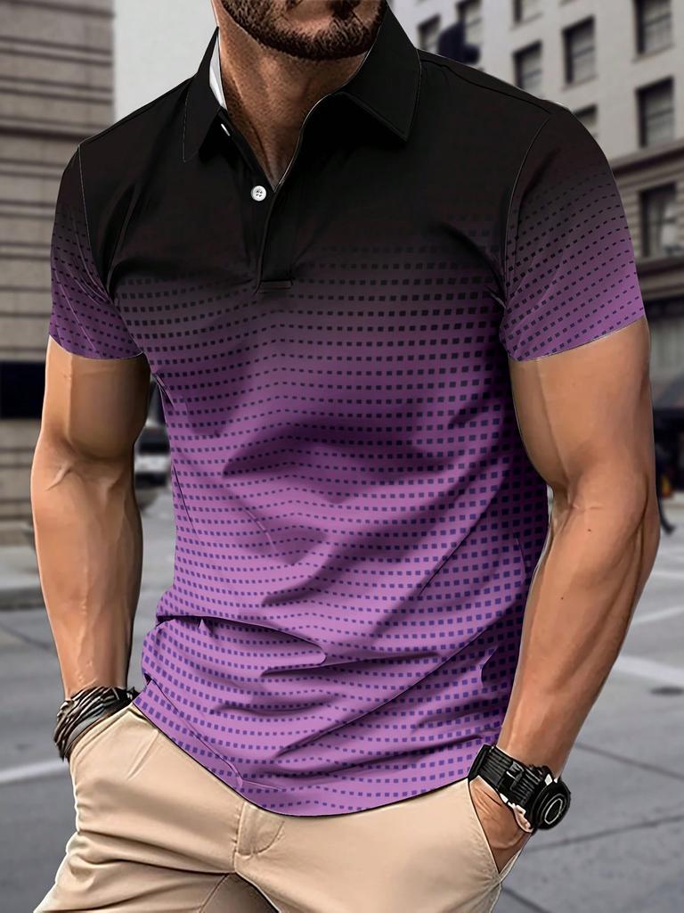 Stylish monogram polo shirt with icy-cool fabric, ideal for daily wear and casual occasions.