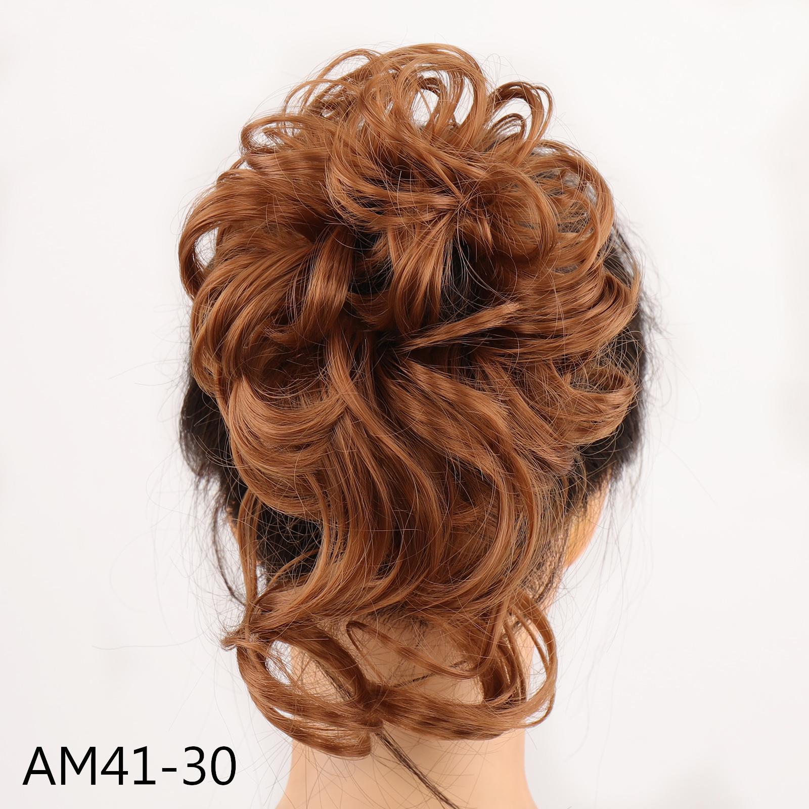 

Пучок из синтетических волос Пучок для волос Небрежный вьющийся ободок для волос Эластичный хрустящий парик Женская заколка Черный Коричневый