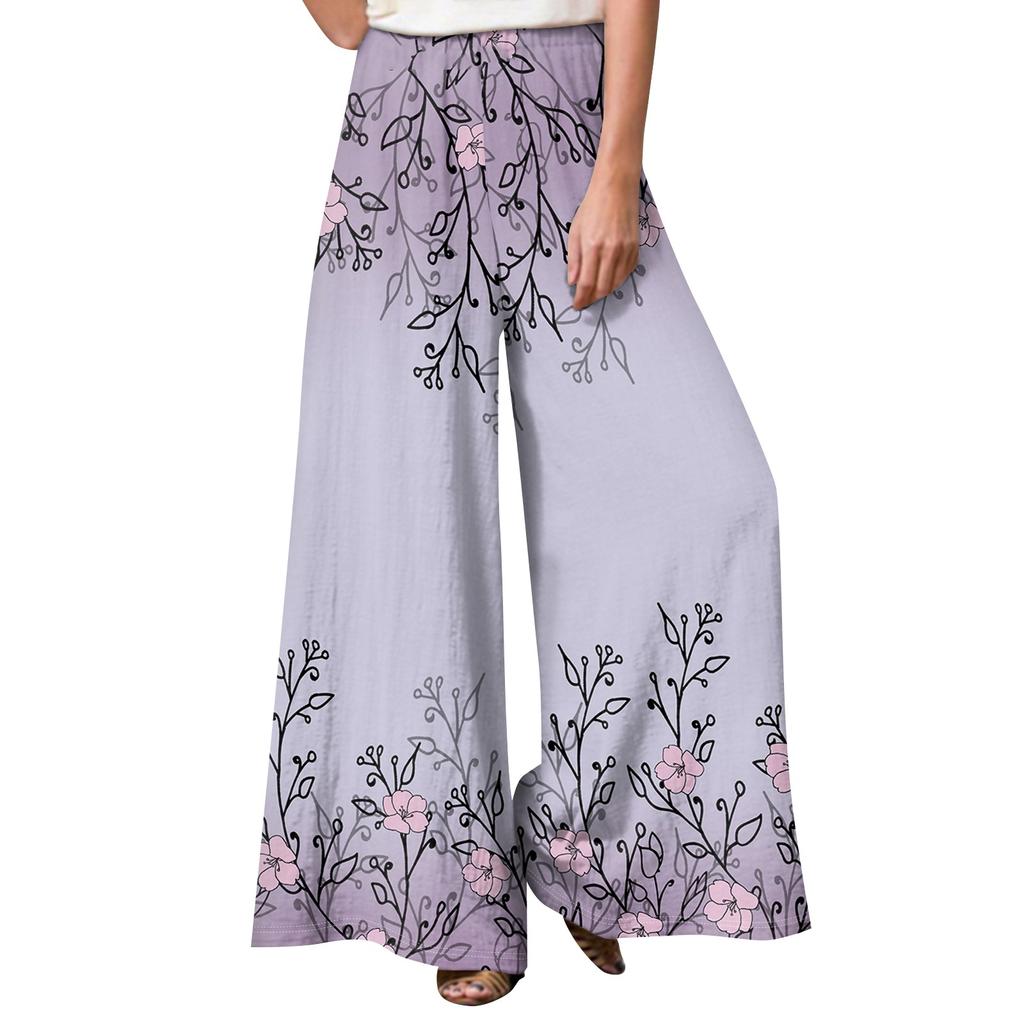 Women's Fashion Trend Printed Casual Loose Street Straight Leg Pants
