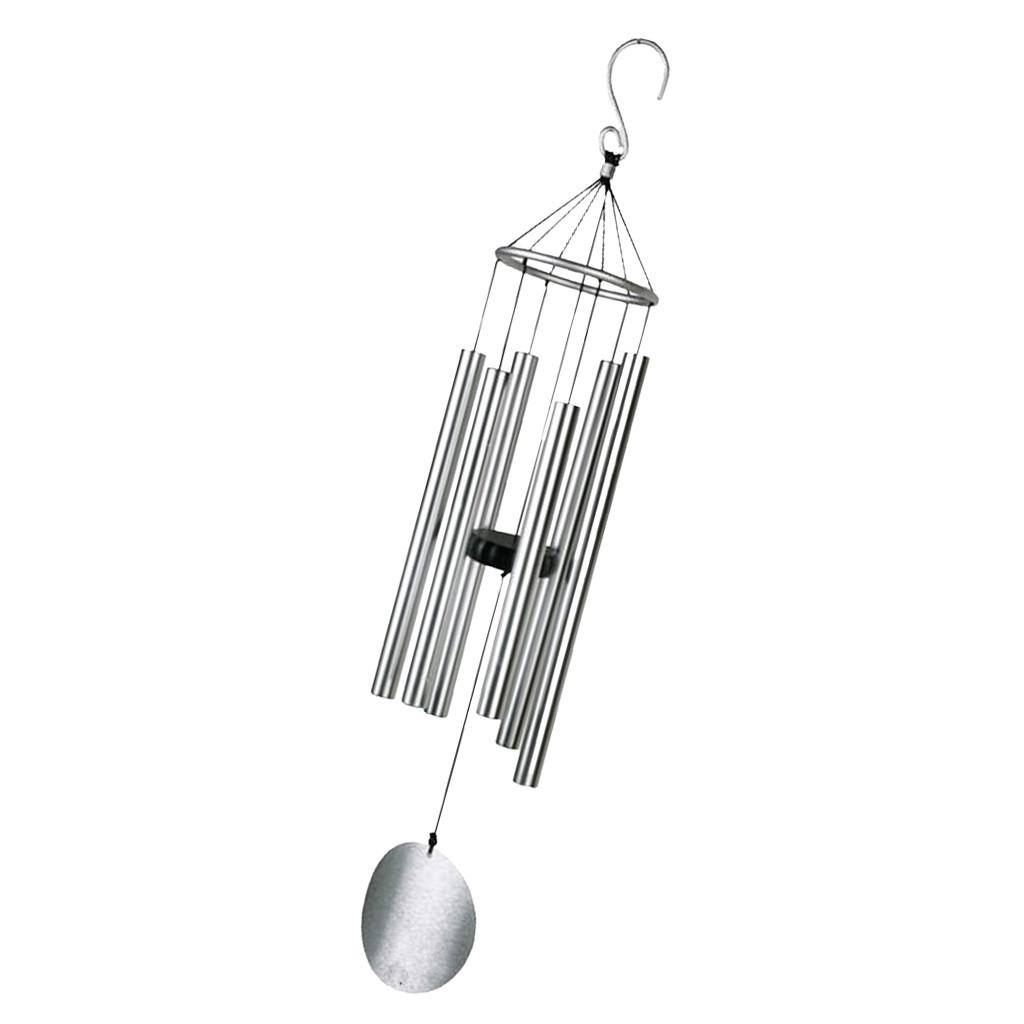 

Home Wood Windchime Metal Bells Hanging Decor for Room Decoration Items Autumn Wall Decorations to Hang серебряный