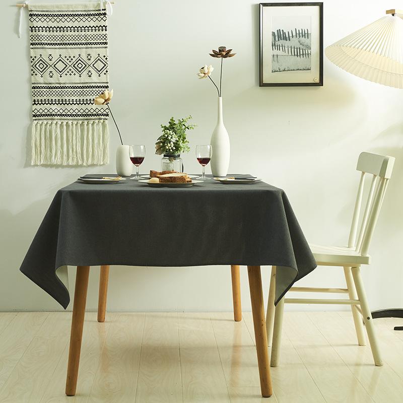 Nordic Minimalist Solid Color Tablecloth Water-resistant and Oil Resistant Restaurant Tablecloth Available in Multiple Colors