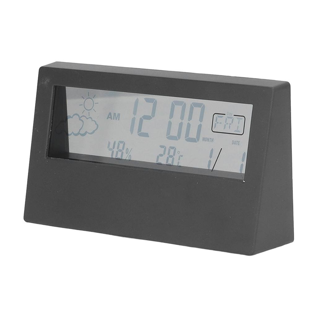 LCD Alarm Clock Transparent Multifunctional Large Screen Display Battery Powered Digital Alarm