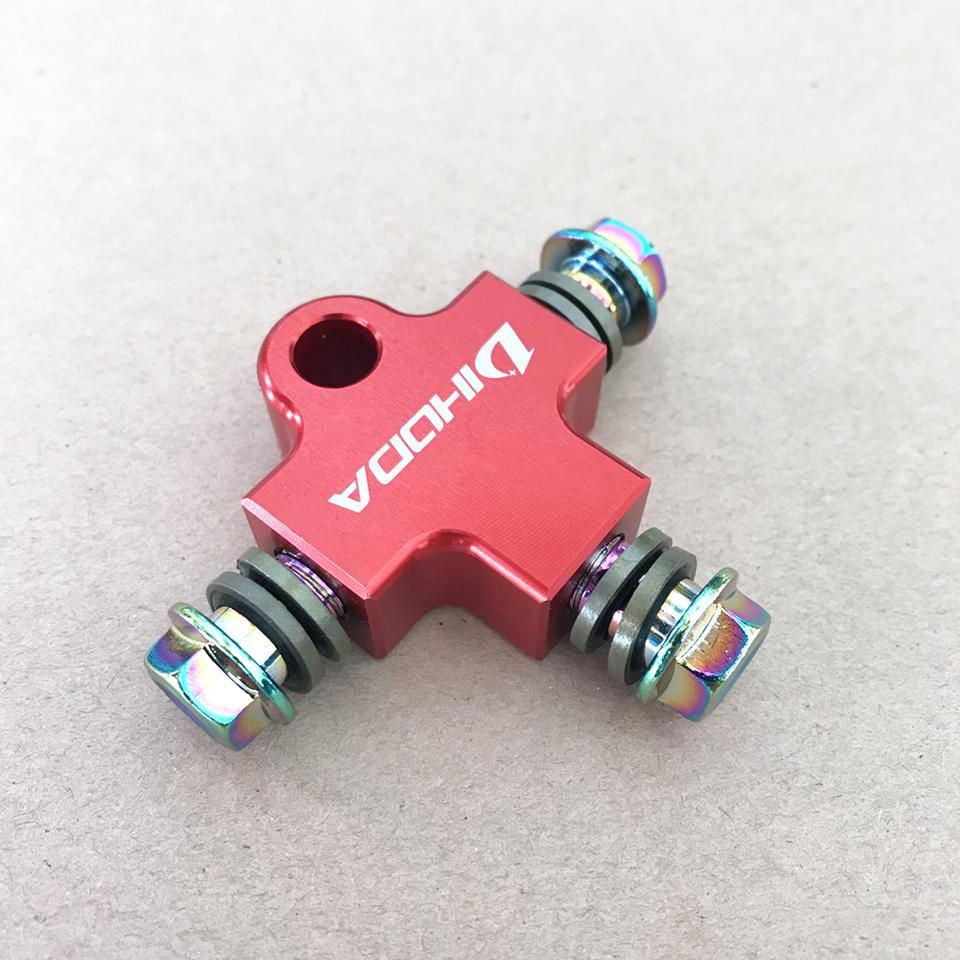 Tubo Flessibile Olio Freno Idraulico per Moto Raccordo a T Connettore a T Adattatore a 3 Vie per Sistema Frenante Dirt Pit Bike ATV