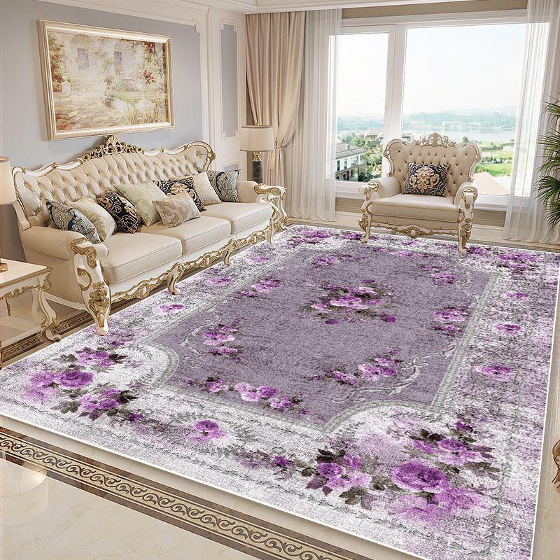 

Ковры с цветочным декором в европейском стиле, украшение для гостиной, роскошные ковры, домашняя диванная зона, коврик для ног, противоскользящий коврик для комнаты, спальни, гостиной 60x90cm