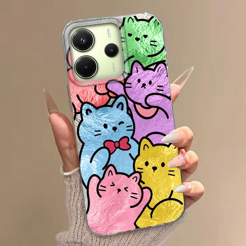 

Line Cat Gradient Vortex Pattern Phone Case For Xiaomi Redmi Note 14 13 12 11 11S 10 10S 9 Pro 9A 13C 14C A3 A3X 9C A1 A2 Cover Redmi 13 4G