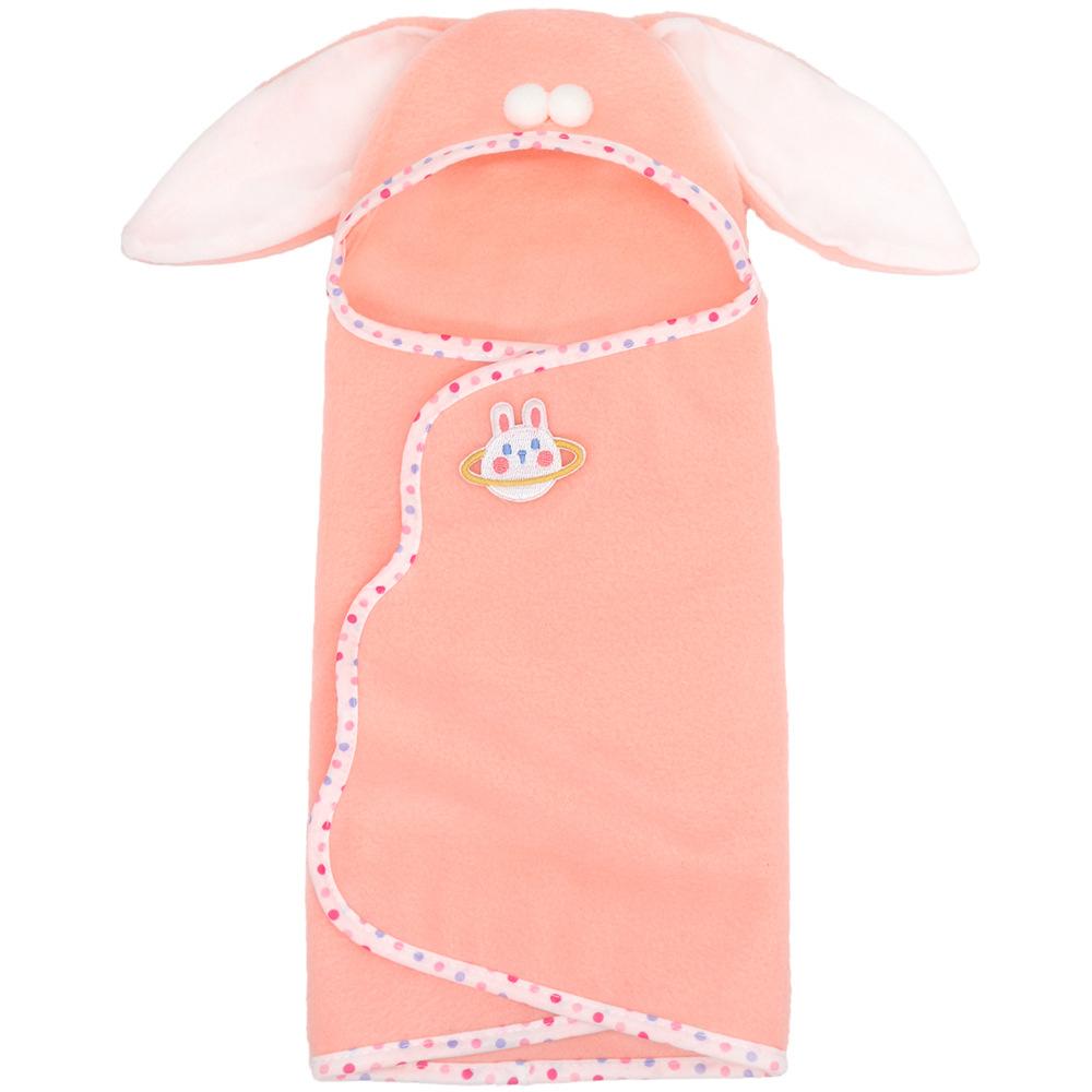 Cute Pop Doll Bath Towel Blanket Fit 10-14 Inch American&43 Cm New Born Baby Doll Accessories Rabbit Ear Hugging Blanket Gifts