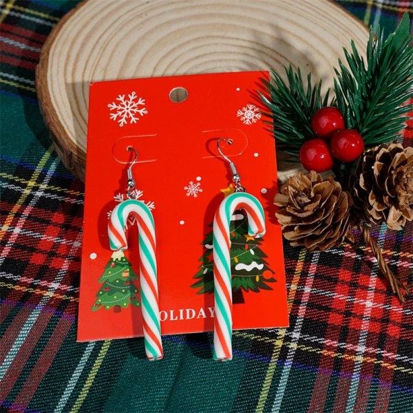 

Luxury Imitation Pearls Santa Stud Earring for Women Cute Cartoon Rhinestone Elk Christmas Tree Earring New Year Holiday Jewelry