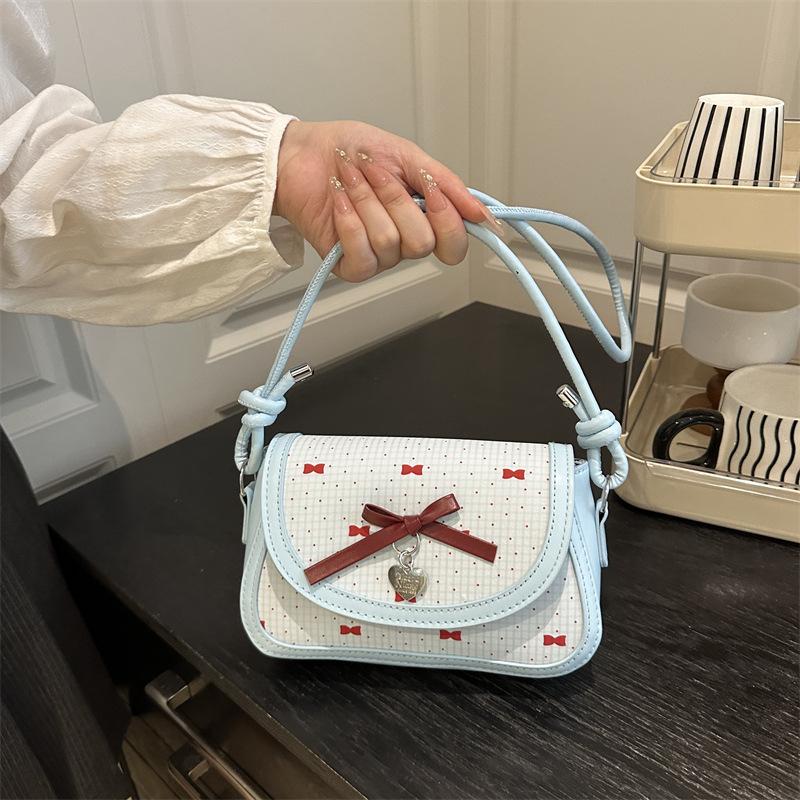 Fashion lace high-end sense niche shoulder bag women's new sweet personality printing casual versatile messenger bag