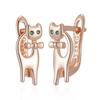 Ins Cold Style Rose Gold Heart-Shaped Hollow Earrings for Women