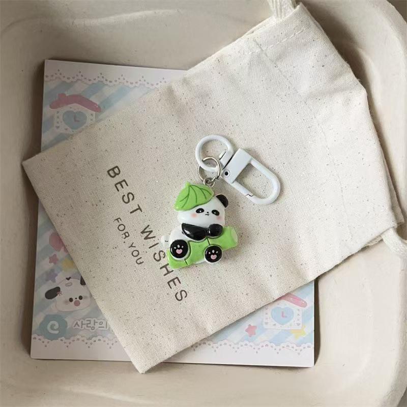 Adorable Little Panda Keychain - Cute Best Friend & Student Backpack Charm, Small Gift Accessory