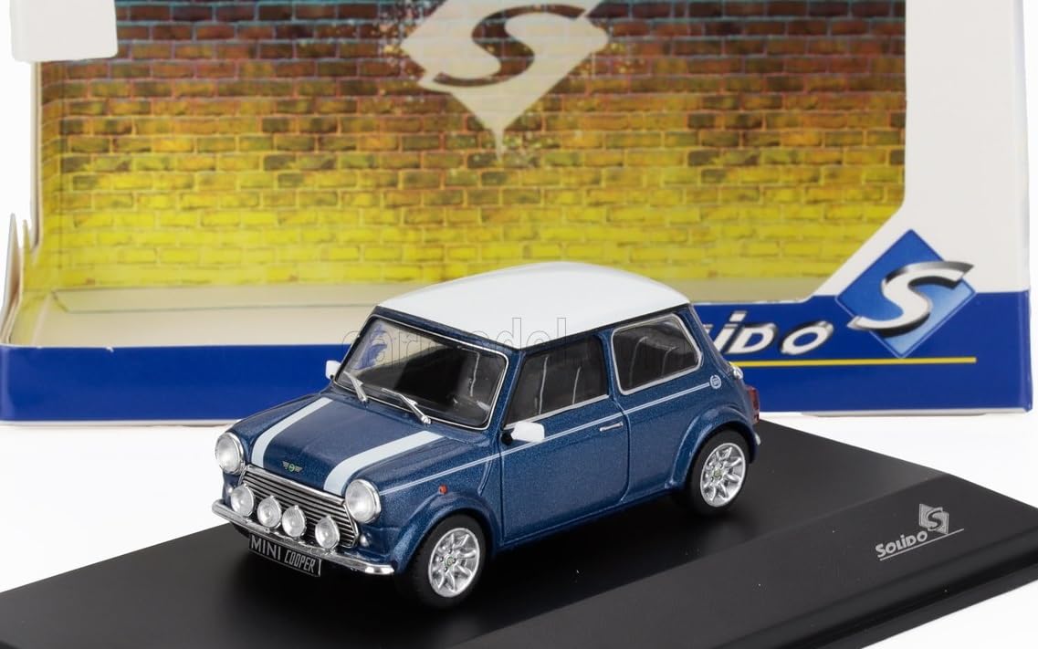 

SOLIDO Mini Cooper S Diecast Car Scale COOPER S 1994 1/43 (BLUE WHITE) [Used] синий