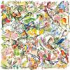50 Transparent Ins Watercolor Bird Sticker Pack Waterproof Transparent PET Manual Material Decorative Guitar Notebook
