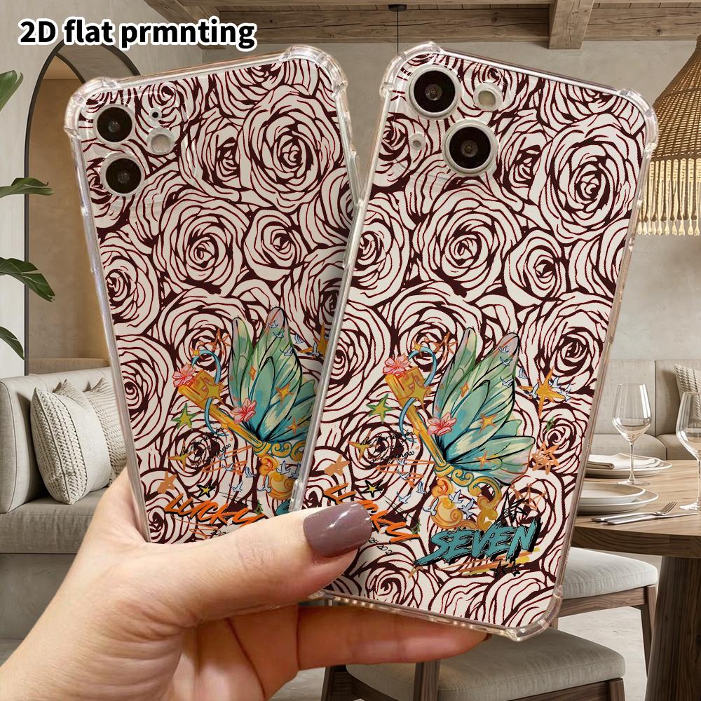 Phone Case: 2D Flat Design, Fits iPhone 18 17 16 15 14 13 Pro, Transparent Corner Protection Case, Magic Golden Key, Christmas and Halloween Gift
