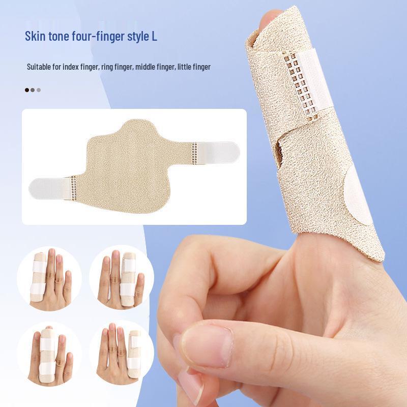 Thumb & Four-Finger Adjustable Fixation Strap with Protective Sleeve Splint