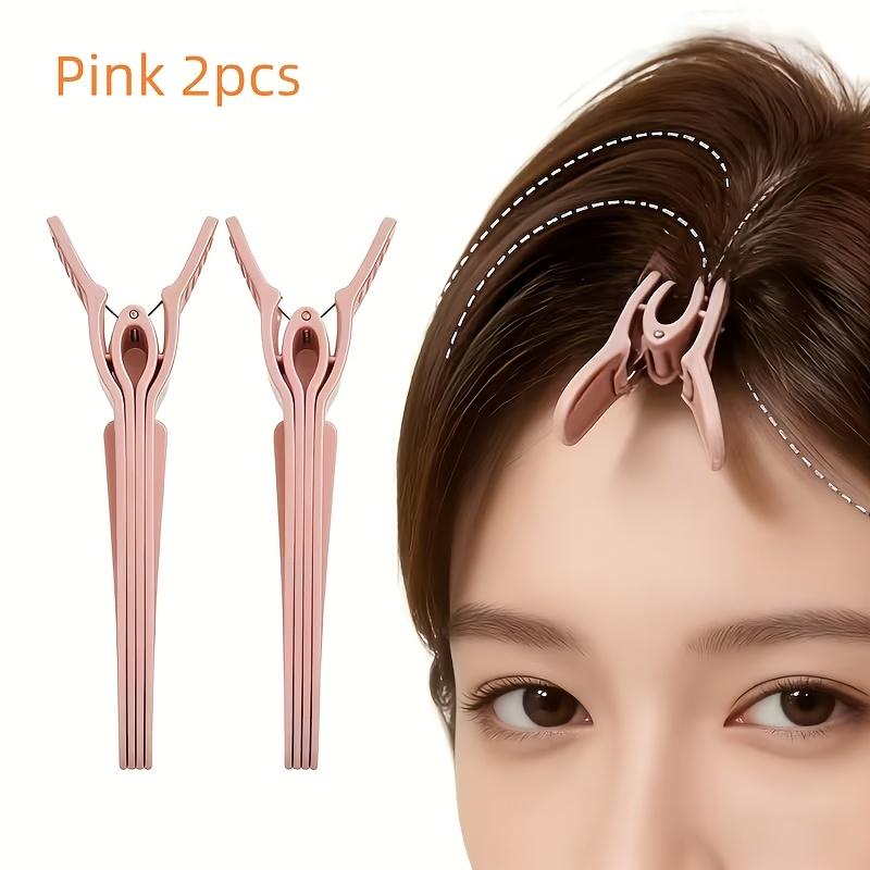 2Pcs High Cranial Top Fluffy Clips, Seamless Positioning Duckbill Clips for Hair Root Fixing & Bangs Styling
