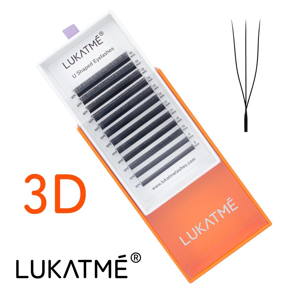 LUKATME W 3D 4D 5D 6D 7D Eyelash Extension Premade Fans YY Lashes for Beginner Practice Easy Apply Fluffy U Shape False Eyelash
