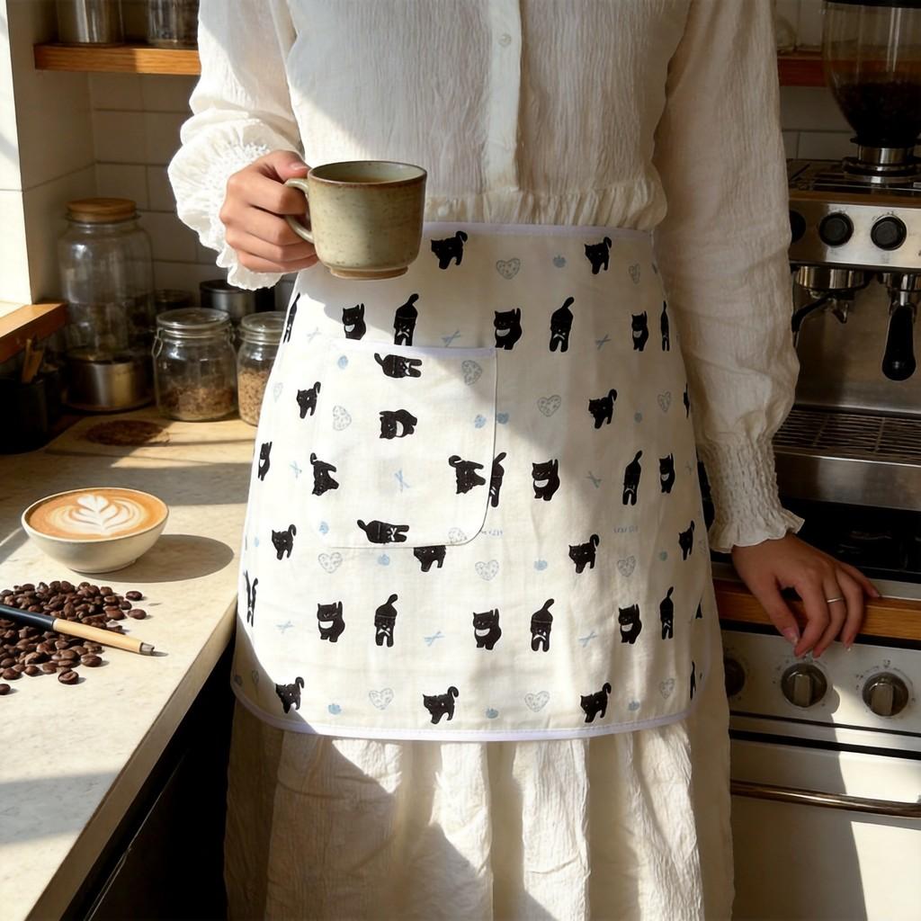 Waterproof Sleeveless Apron For Cafes And Home Use With Polyester Material