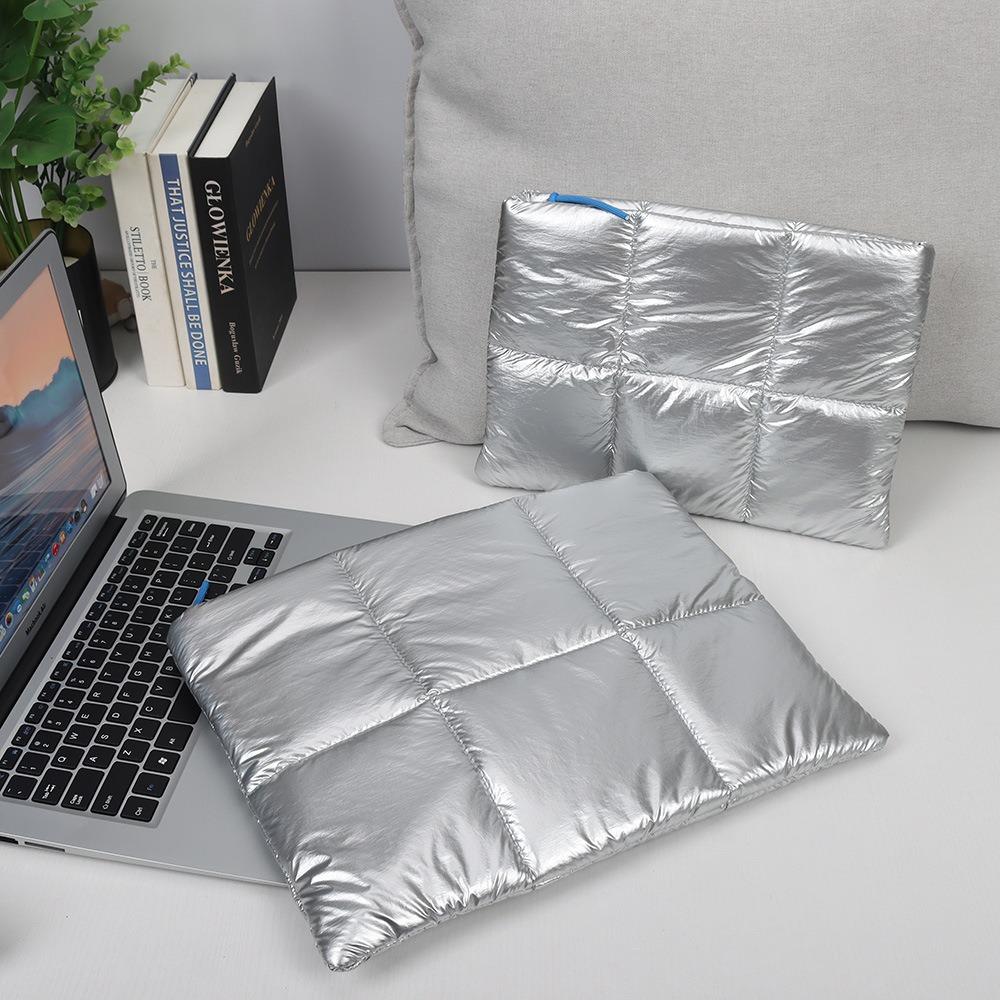 Puffy Cotton Laptop Bag Waterproof Tablet Pouch Trendy Laptop Sleeve for MacBook/Lenovo/Huawei
