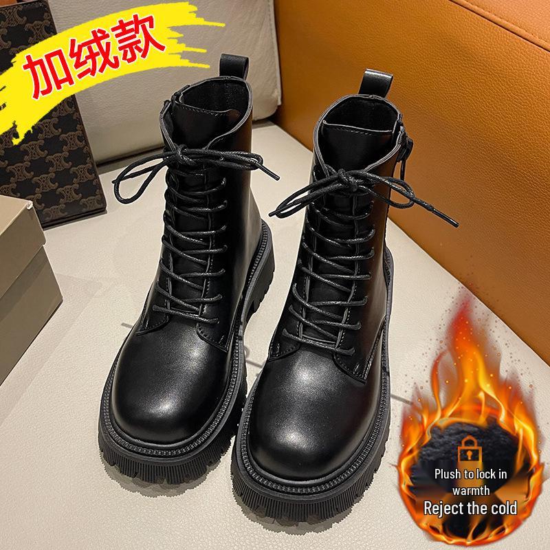 

2025 Women s Breathable British Style Martin Boots - Versatile Thick-Soled Motorcycle Short Boots for Spring, Summer, and Autumn. 39