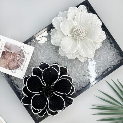 Black And White Three-Dimensional Sequins Big Flower Corsage Decorative Clothing Dress Dress Hair Accessories Headgear Accessories Cloth Stickers