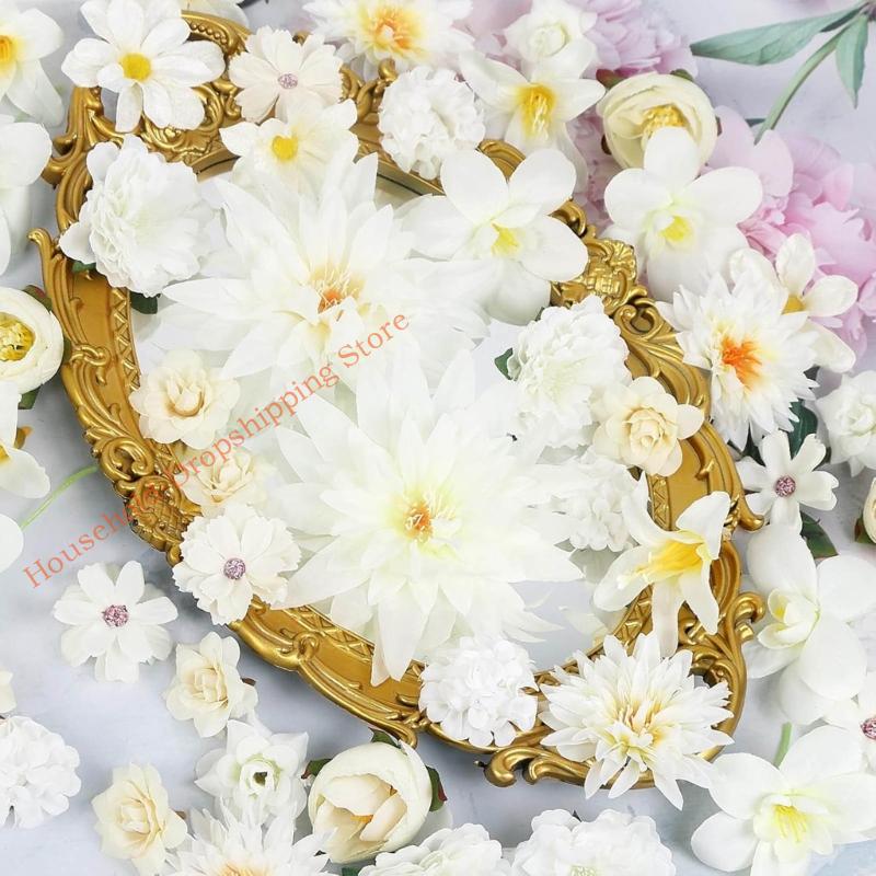 80Pcs Artificial Flower Buds 25-43mm For Wedding Floral Arrangement Photo Album Cake Decoration Bridals Hair Accessories