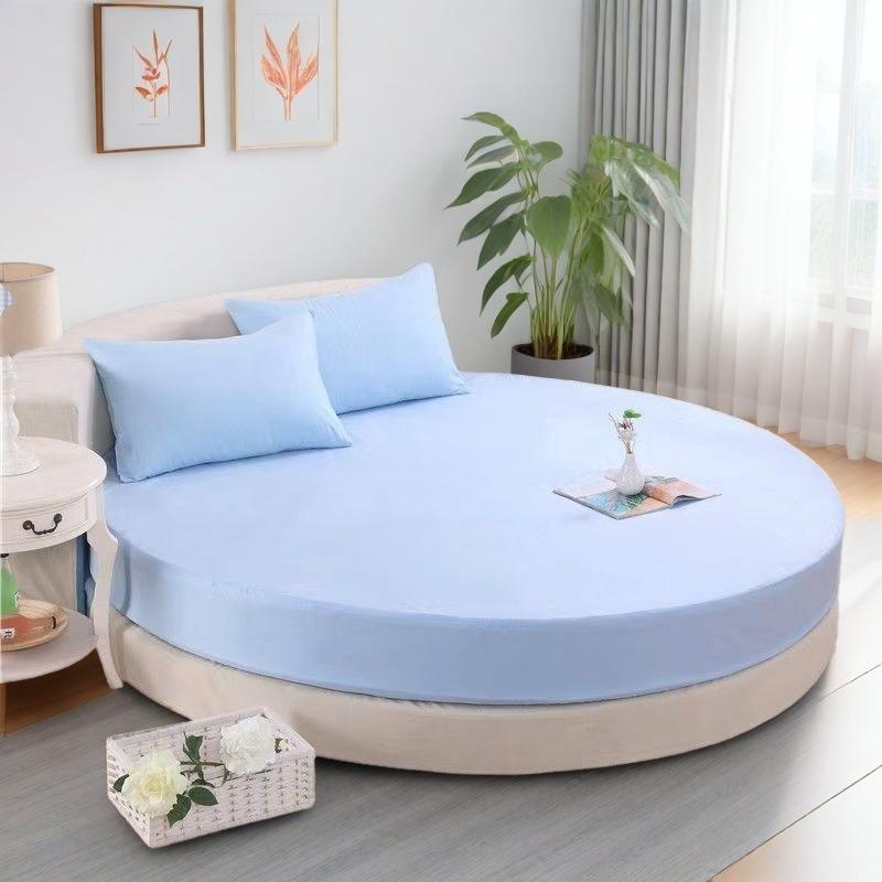 1PC Waterproof Round Cartoon Printed Bed Fitted Sheet with Elastic Single/Queen/King Mattress Cover (without Pillowcase)
