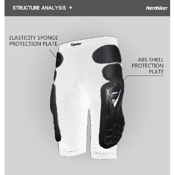 Motorcycle Pants Shorts HEROBIKER - Motocross Hip Protection Riding Racing Equipment Anti-Impact Off Road Dirt Bike Moto Gear