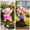 4Pcs Cute Pig Pig Ornaments music pigs Pig Sculpture Exquisite Pig Decor  Home