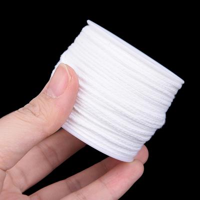 61M X 2.5Mm Spool Of Cotton Square Braid Candle Wicks Core For Candle Making