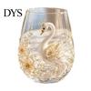 Luxuriöses Dekorative Glas 3D Tier Stielloses Weinglas, Meeresinspirierte Details Elegantes Klares Haus Getränkeglas, Langlebig für Küche Und Strand Getränke