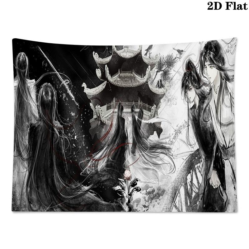Mo Dao Zu Shi Wall Tapestry Aesthetic Wall Hanging Printed Fabric Blanket Decorative Tapestries for Bedroom Living Room Home Decor