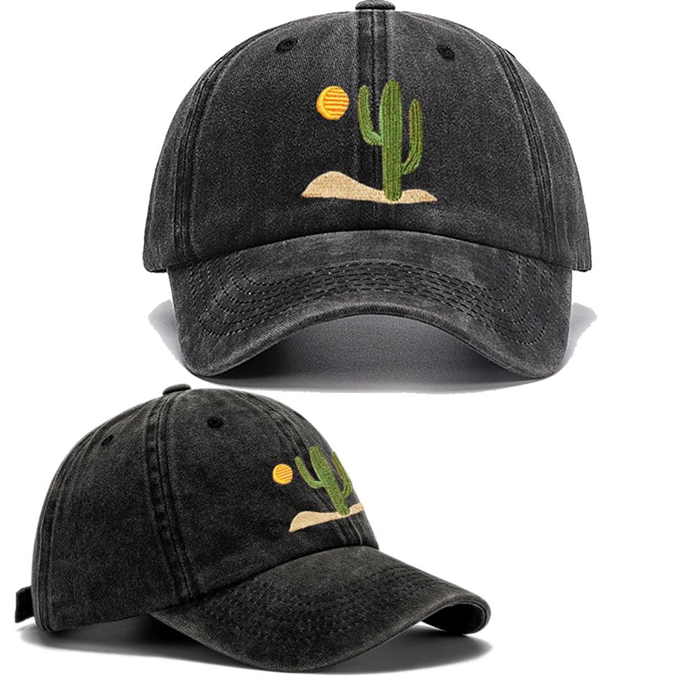 Cactus Embroidered Cap Summer Cotton Trucker Hat Desert Baseball Cap Vintage Dad Hat Adjustable