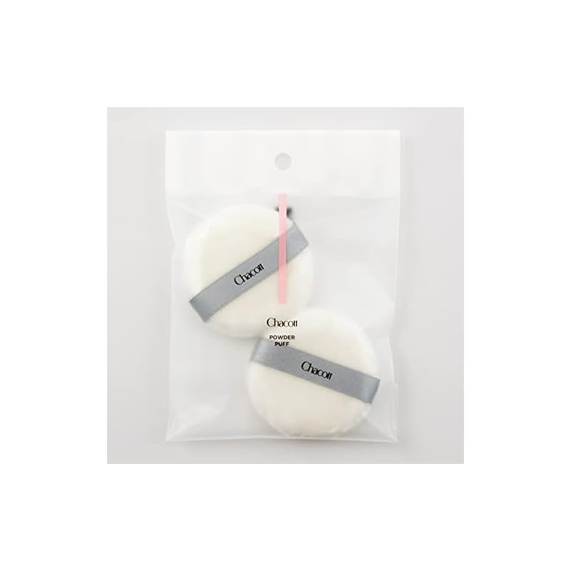 Chacott Powder Puff (2 Pieces) - Developed by a Velvet Weaving Factory. Approx. 6cm Diameter, Approx. 1.5cm Thickness. Classic Puff.