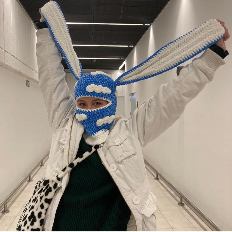 Căciulă pulover nouă cu ciucure pentru adulți, căciulă lână tricotată manual, mască de față personalizată, căciulă dintr-o bucată