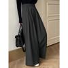Damen High Waist Weiter Bein Gerader Lockerer Freizeit Anzug Hose