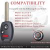 MechanMagic Key Fob Remote Replacement Fits Honda CRV 2007 2008 2009 2010 2011 2012 2013/CRZ 2007-2014 2015/Fit/ight/Accord Coupe/Crosstour