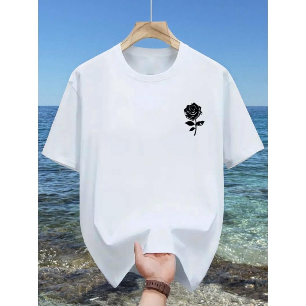 T-Shirt Mit Rosen Print Geeignet Für Damen Und Herren Das Einen Trendigen Und Raffinierten Look Vermit