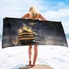 Pirate Ship Sand Free Beach Towel Swimming Pool Ultra Light Towel Sand Free Beach Towel Ultra-Fine Fiber
