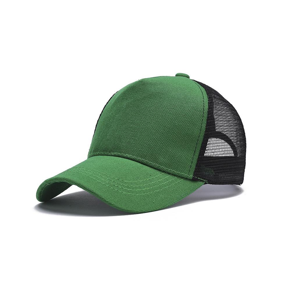 Blank 5 Pane Mesh Baseball Cap Mens And Women Curved Snapback Hats Summer Sunshade Sun Hat Simple Trucker Cap Gorras Casquette